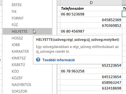 Szöveges függvények II.
