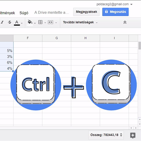 Google táblázatok formázása, sorozatok készítése